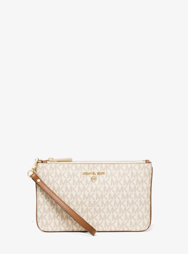 Damske Penazenky Michael Kors Medium Logo Wristlet Hnedožltý Hnede - Doplnky Michael Kors Akcia | EQJTY-3912